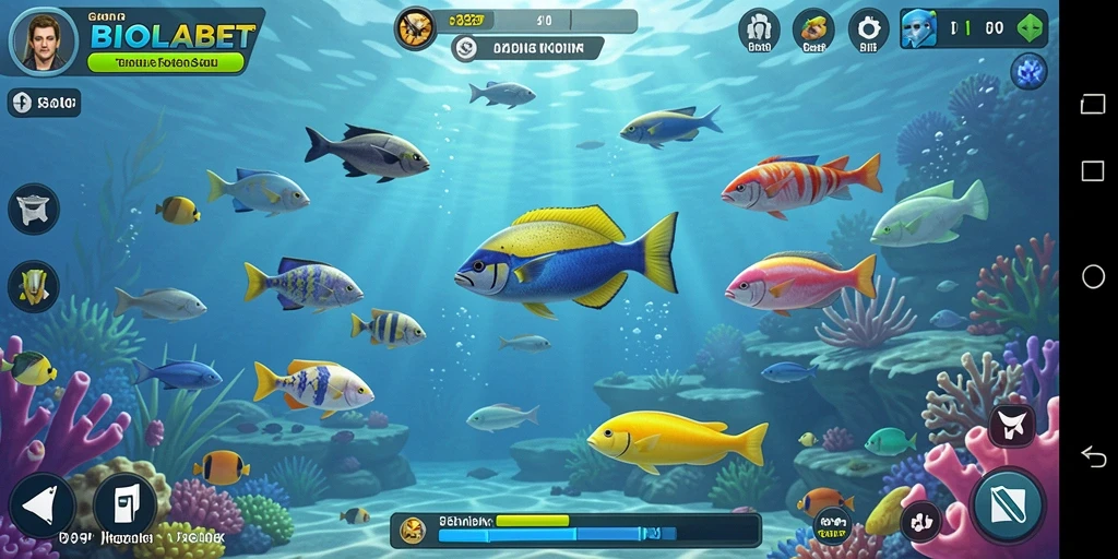 Tampilan gameplay seru dari BIOLABET yang penuh warna.