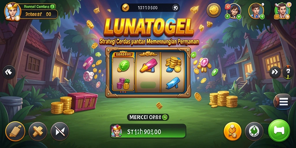 Tampilan gameplay strategis di LUNATOGEL yang menarik.
