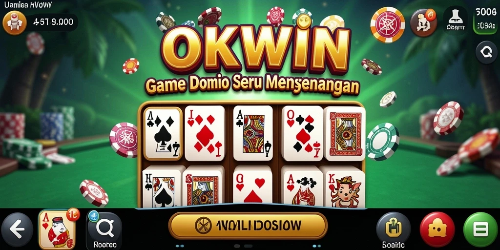 Tampilan menarik dari gameplay Domino di OKWIN.