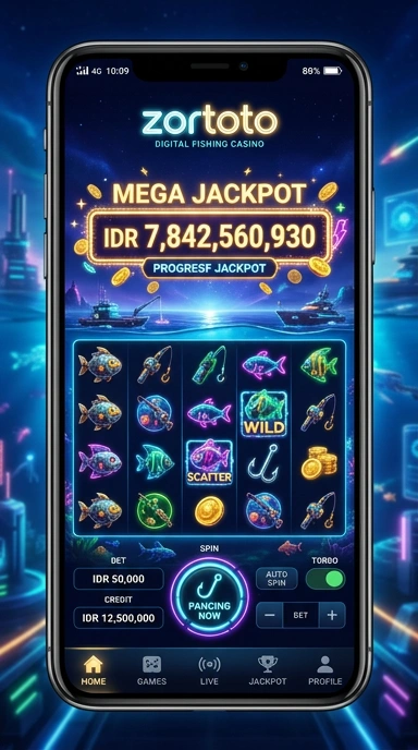 Tampilan utama aplikasi zortoto yang menarik dan modern.